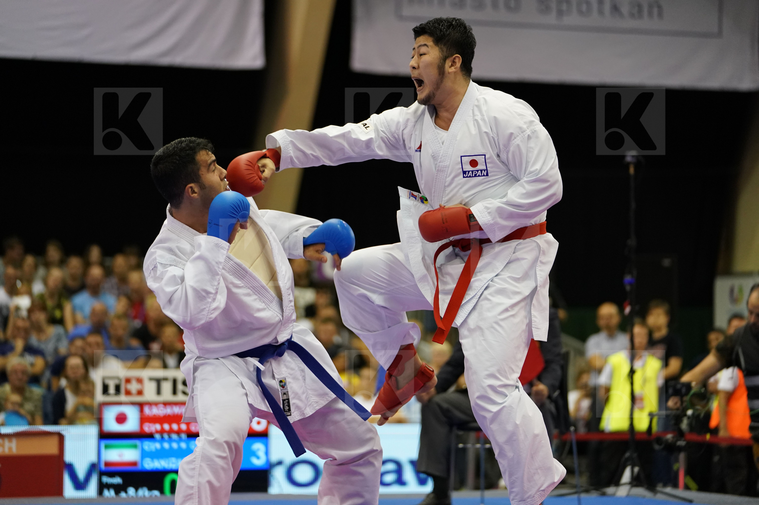 Ganjzadeh Sajad Gold match Iran Islamic Republic of Japan Kagawa Hideyoshi Male Kumite +84kg